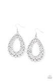 Paparazzi "Glacial Glaze" White Earrings Paparazzi Jewelry