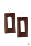 Paparazzi "Totally Framed" Brown Earrings Paparazzi Jewelry