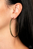 Paparazzi "Lean Into The Curves" Brass Earrings Paparazzi Jewelry