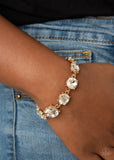 Paparazzi "Cant Believe My ICE" Gold Bracelet Paparazzi Jewelry