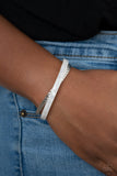 Paparazzi "Haute On The Trail" White Bracelet Paparazzi Jewelry