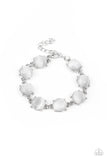 Paparazzi "Ms. Glow-It-All" White Bracelet Paparazzi Jewelry