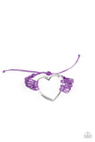 Paparazzi "Playing With My HEARTSTRINGS" Purple Bracelet Paparazzi Jewelry