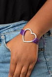 Paparazzi "Playing With My HEARTSTRINGS" Purple Bracelet Paparazzi Jewelry