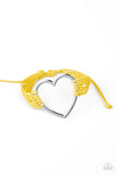 Paparazzi "Playing With My HEARTSTRINGS" Yellow Bracelet Paparazzi Jewelry