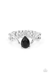 Paparazzi "Remarkable Refinement" Black Ring Paparazzi Jewelry