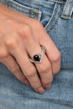 Paparazzi "Remarkable Refinement" Black Ring Paparazzi Jewelry