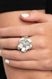 Paparazzi "Hibiscus Holiday" White Ring Paparazzi Jewelry