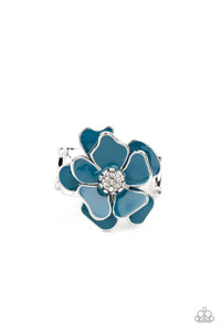 Paparazzi "Hibiscus Holiday" Blue Ring Paparazzi Jewelry