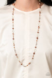 Paparazzi "Twinkling Treasures" Brown Necklace & Earring Set Paparazzi Jewelry