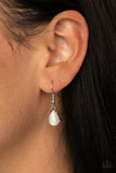 Paparazzi "Effortlessly Efflorescent" White Necklace & Earring Set Paparazzi Jewelry