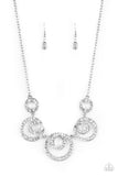 Paparazzi "Total Head Turner" White Necklace & Earring Set Paparazzi Jewelry