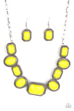 Paparazzi "Lets Get Loud" Yellow Necklace & Earring Set Paparazzi Jewelry