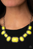 Paparazzi "Lets Get Loud" Yellow Necklace & Earring Set Paparazzi Jewelry