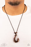 Paparazzi "Off The Hook" Brown Mens Urban Necklace Unisex Paparazzi Jewelry