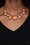Paparazzi "Lets Get Loud" Orange Necklace & Earring Set Paparazzi Jewelry