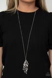 Paparazzi "Take a Final Bough" Silver Necklace & Earrings Set Paparazzi Jewelry