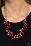 Paparazzi "Uptown Upgrade" Red Necklace & Earring Set Paparazzi Jewelry