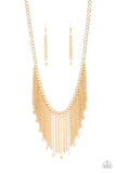 Paparazzi "Cue The Fireworks" Gold Necklace & Earring Set Paparazzi Jewelry