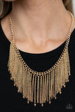 Paparazzi "Cue The Fireworks" Gold Necklace & Earring Set Paparazzi Jewelry