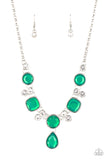 Paparazzi "Crystal Cosmos" Green Necklace & Earring Set Paparazzi Jewelry