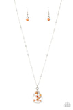 Paparazzi "Stormy Shimmer" Orange Necklace & Earring Set Paparazzi Jewelry