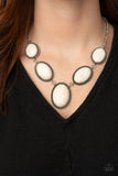 Paparazzi "River Valley Radiance" White  Necklace & Earring Set Paparazzi Jewelry