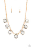 Paparazzi "Glow-Getter Glamour" Gold Necklace & Earring Set Paparazzi Jewelry