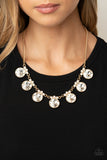 Paparazzi "Glow-Getter Glamour" Gold Necklace & Earring Set Paparazzi Jewelry