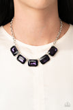 Paparazzi "Deep Freeze Diva" Purple Necklace & Earring Set Paparazzi Jewelry