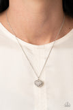 Paparazzi "Heart-Warming Glow" White Necklace & Earring Set Paparazzi Jewelry