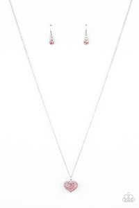 Paparazzi "Heart-Warming Glow" Pink Necklace & Earring Set Paparazzi Jewelry