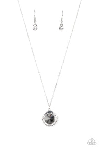 Paparazzi "Trademark Twinkle" Silver Necklace & Earring Set Paparazzi Jewelry