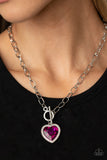 Paparazzi "Check Your Heart Rate" Pink Necklace & Earring Set Paparazzi Jewelry