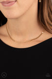 Paparazzi "When in CHROME" Gold Bead Choker Necklace & Earring Set Paparazzi Jewelry