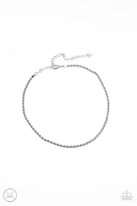 Paparazzi "When in CHROME" Silver Choker Necklace & Earring Set Paparazzi Jewelry