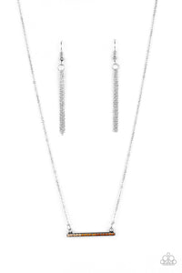 Paparazzi "Sparkly Spectrum" Brown Necklace & Earring Set Paparazzi Jewelry
