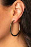 Paparazzi "Imprinted Intensity" Brass Earrings Paparazzi Jewelry