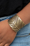 Paparazzi VINTAGE VAULT "Where Theres a Quill Theres a Way" Brass Bracelet Paparazzi Jewelry