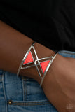 Paparazzi "Pyramid Palace" Red Bracelet Paparazzi Jewelry