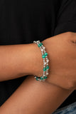 Paparazzi "Ethereally Entangled" Green Bracelet Paparazzi Jewelry