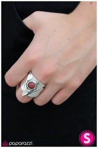 Paparazzi "Picking Up Signals" Red Ring Paparazzi Jewelry