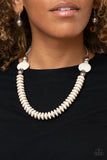 Paparazzi "Desert Revival" White Necklace & Earring Set Paparazzi Jewelry