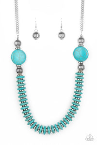 Paparazzi "Desert Revival" Blue Necklace & Earring Set Paparazzi Jewelry