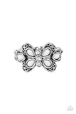 Paparazzi "Boho Butterfly" White Ring Paparazzi Jewelry