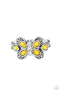 Paparazzi "Boho Butterfly" Yellow Ring Paparazzi Jewelry