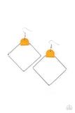 Paparazzi "Friends of a Leather" Yellow Earrings Paparazzi Jewelry