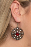 Paparazzi "GLOW Your True Colors" Red Earrings Paparazzi Jewelry