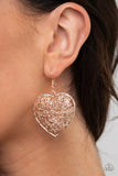 Paparazzi "Let Your Heart Grow" Rose Gold Earrings Paparazzi Jewelry