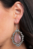 Paparazzi "Icy Eden" Pink Cats Eye Earrings Paparazzi Jewelry